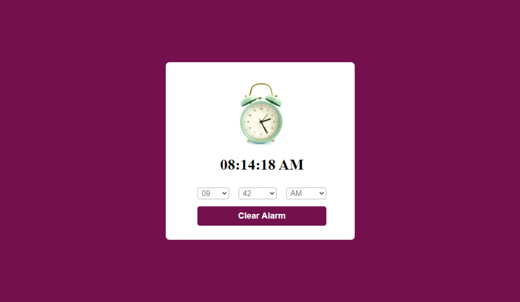 Alarm Clock with JavaScript